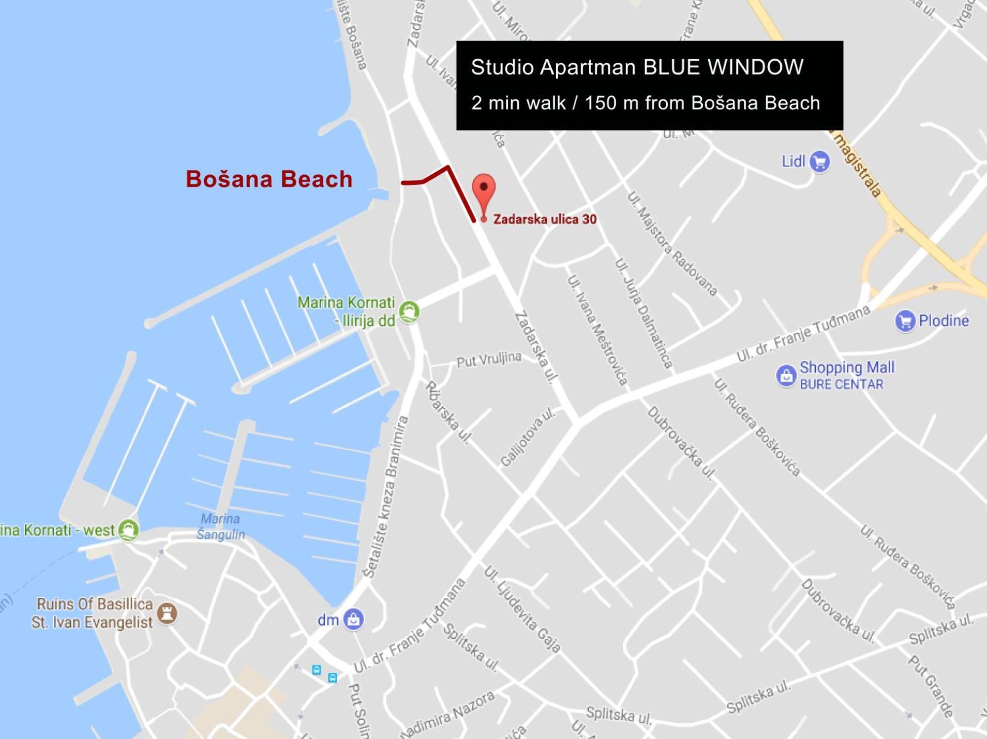 Studio Apartment Blue Window Biograd Na Moru Εξωτερικό φωτογραφία